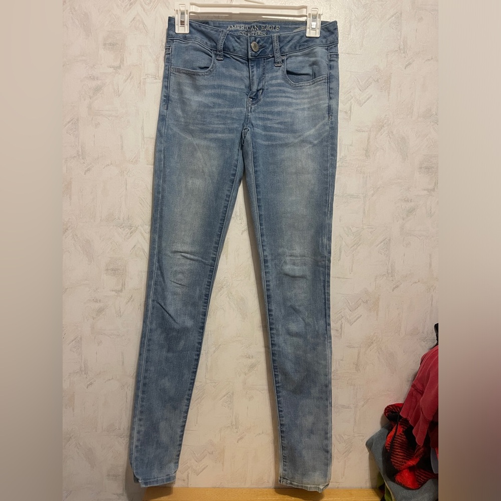 American Eagle Outfitters Blue Jeggings Stretchy Denim